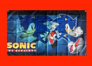 Large Sonic The Hedgehog Arcade Video Game Banner Flag Poster