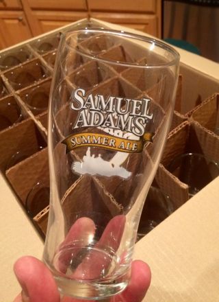 Set Of Two Sam Adams Seasonal Summer Ale Pint Glass Craft Boston Brewery Samuel