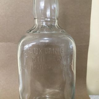 Vintage Jack Daniel’s Embossed 4/5th Quart Bottle - Empty,  No Labels 2