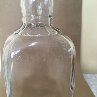 Vintage Jack Daniel’s Embossed 4/5th Quart Bottle - Empty,  No Labels 4