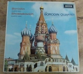 Borodin Shostakovich Quartet No.  2 & 8 Orig Decca Sxl 6036 1st Ed.  Wbg Vinyl Lp