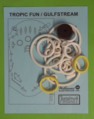 1973 Williams Tropic Fun / Gulfstream Pinball Rubber Ring Kit
