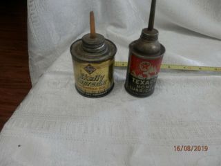 Vintage Household Oil Cans Texaco And Skelly Oil