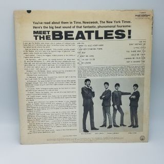 MEET THE BEATLES Rare 1964 MONO Record VG,  LP Capitol T2047 2