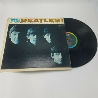 MEET THE BEATLES Rare 1964 MONO Record VG,  LP Capitol T2047 3