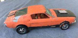 Vintage 1967 Hot Wheels Redline Custom Mustang Red/ Orange Estate Find