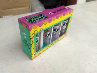 Sugar Skulls Day of the Dead Tall Shooter Glasses - in Package 2