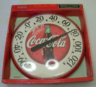 Vintage Coca Cola Bottle Thermometer.