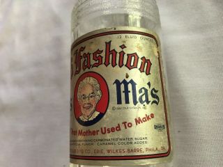 Ma’s Old Fashion Vintage Root Beer Paper Label Bottle,  Wilkes Barre,  Pa. 3