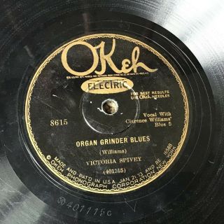 78 Rpm - Victoria Spivey Okeh 8615 My Handy Man/ Organ Grinder Blues V,