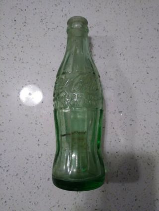 Vintage 6 1/2 Oz.  Coca - Cola Hobble Skirt Bottle Charleston Sc Patent Office