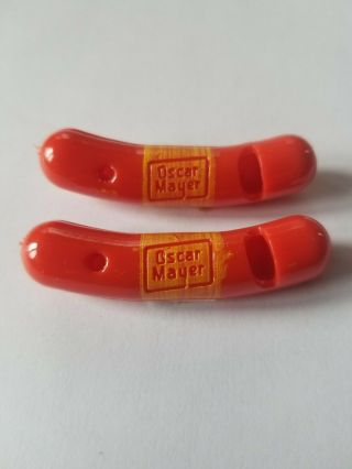 Vintage 1950s Oscar Mayer Wiener Whistle (qty.  2) And Little Oscar Song