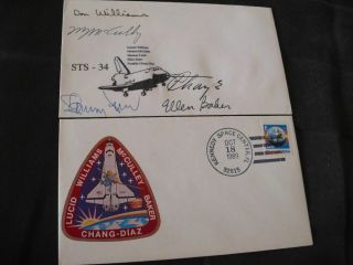 Sts 34 Launchset Orig.  Signed Crew,  Space