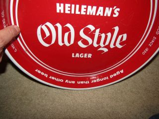 Heileman ' s OLD STYLE LAGER beer 1950 ' s metal tray LACROSSE,  WISCONSIN 4