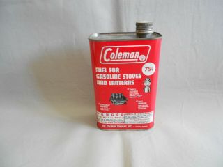Rare Vintage Coleman Stove And Lantern Fuel 1 Quart Can Advertising