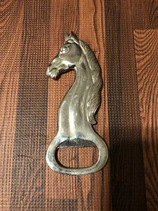 Vintage Silver Horse Head Bottle Opener Horse Equine Equestrian 3