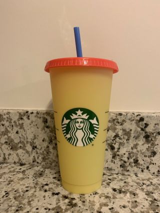 Single Starbucks Color Changing Cup Citron