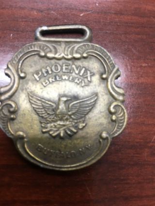 Antique Phoenix Brewery Buffalo Ny Beer Watch Fob Pre Prohibition