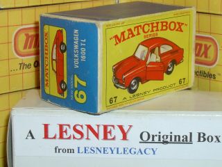Matchbox Lesney 67b Volkswagen 1600tl Type E4 Model Empty Box Only