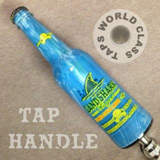 Landshark Beer Tap Handle Ocean Earth Swirl Marker Art Beach Pool Bar Surf