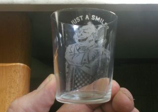 1890s Just A Smile? Man With Whiskey Bottle Pre Pro Shot Glass George Truog