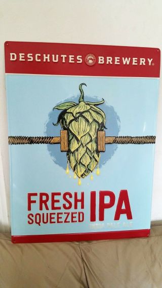 Deschutes Brewery Fresh Squeezed Ipa Bar Sign.