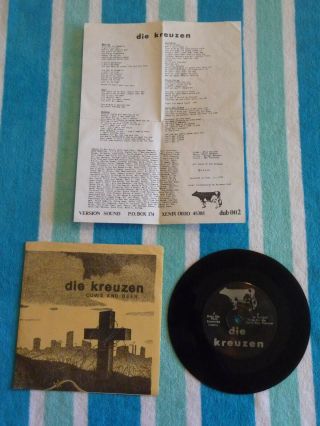 Die Kreuzen Cows And Beer 7 " Ep W/ Yellow Picture Sleeve Version Sound 1983 2nd