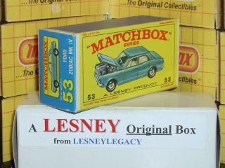 Matchbox Lesney 53c Ford Zodiac Mkiv Type E4 Model Empty Box Only