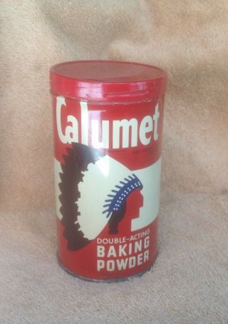 Vintage Calumet Baking Powder Advertising Tin