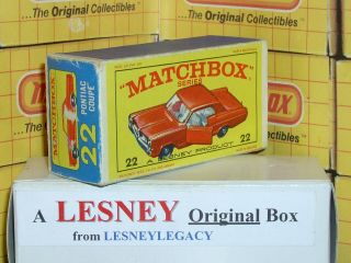 Matchbox Lesney 22c Pontiac Gran Prix Coupé Type E4 Empty Box Only