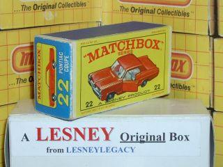 Matchbox Lesney 22c Pontiac Gran Prix Coupé Type E4 Empty Box Only 2