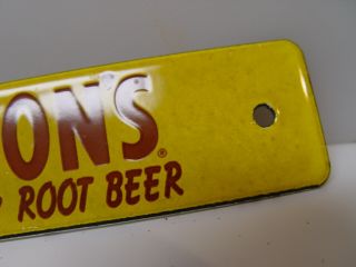 Mason ' s Root Beer Porcelain Advertising Soda Drink Bottle Case Crate Tag 2