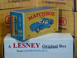 Matchbox Lesney 14d Iso Grifo Type E4 Model Empty Box Only