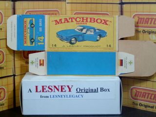Matchbox Lesney 14d Iso Grifo Type E4 model Empty Box Only 4