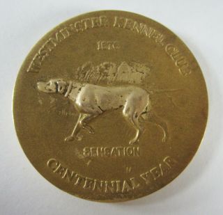 Vintage Westminster Dog Show Medal Participant Medallion 100th Anniversary 1976