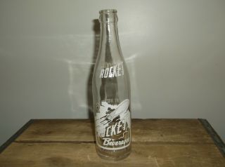 Vintage Rocket Beverages Acl Soda Bottle,  Greenley,  Colorado 10 Oz.