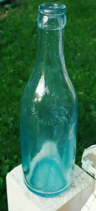 Antique Waynesboro Pa Bottle A.  R.  Frantz Blue Glass Beer Or Soda