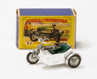 Lesney Matchbox Models Of Yesteryear Y8 The Sunbeam Motorcycle & Sidecar W/ Box