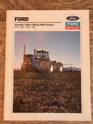 Vintage Ford Holland Versatile 230 To 360 4wd Tractors 846 946 976 Brochure