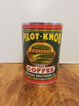 Vintage Pilot - Knob Coffee Bowers Brothers 11.  5 Oz Can