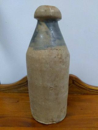 Antique Stoneware Beer Bottle Marked J.  A.  Keeler