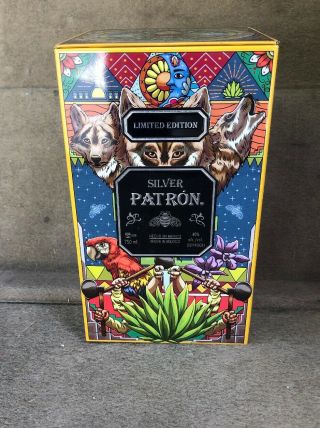 Patron Silver Tequila Limited Edition Mexican Artistry Collector Tin Box Can