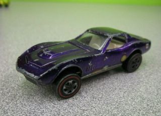 Vintage Hot Wheels Redline - Custom Corvette - Purple