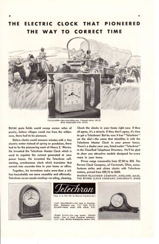 Vintage ad Print 1932 Techron Telalarm Electric Clock Philco Radio model 112X 2