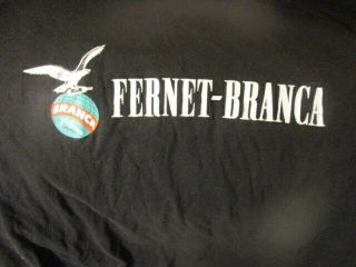 Black Fernet - Branca Milano Italian Liqueur Logo Shirt Large Liquor Spirits Italy
