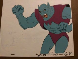 He Man Animation Cel From Cartoon Monster With Sketch