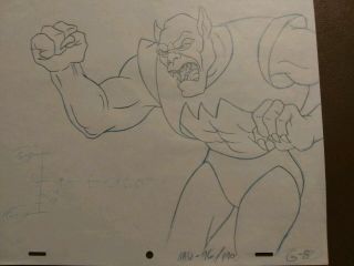 he man Animation cel from cartoon monster with sketch 2