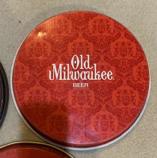 Three Vintage 1960’s Beer Trays Schlitz Old Milwaukee Miller High Life 7