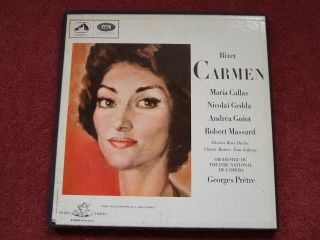 Hmv San 140 - 2 White 1st Bizet Carmen Callas Gedda Pretre Paris Opera 3lp Nm - /ex,