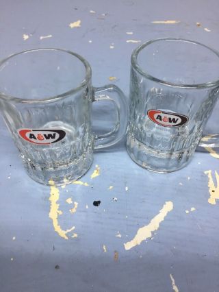 A&w Baby Beer Glasses Two No Chips
